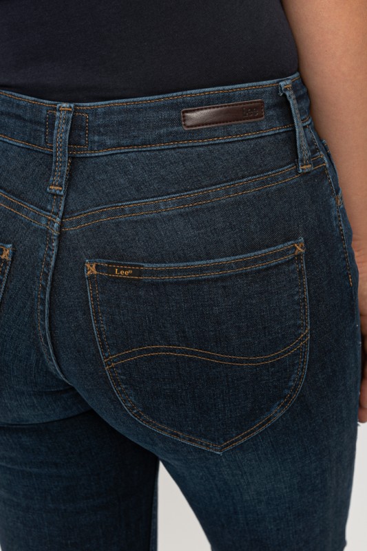 Jeans droit Marion Dark blue femme Lee coton mélangé