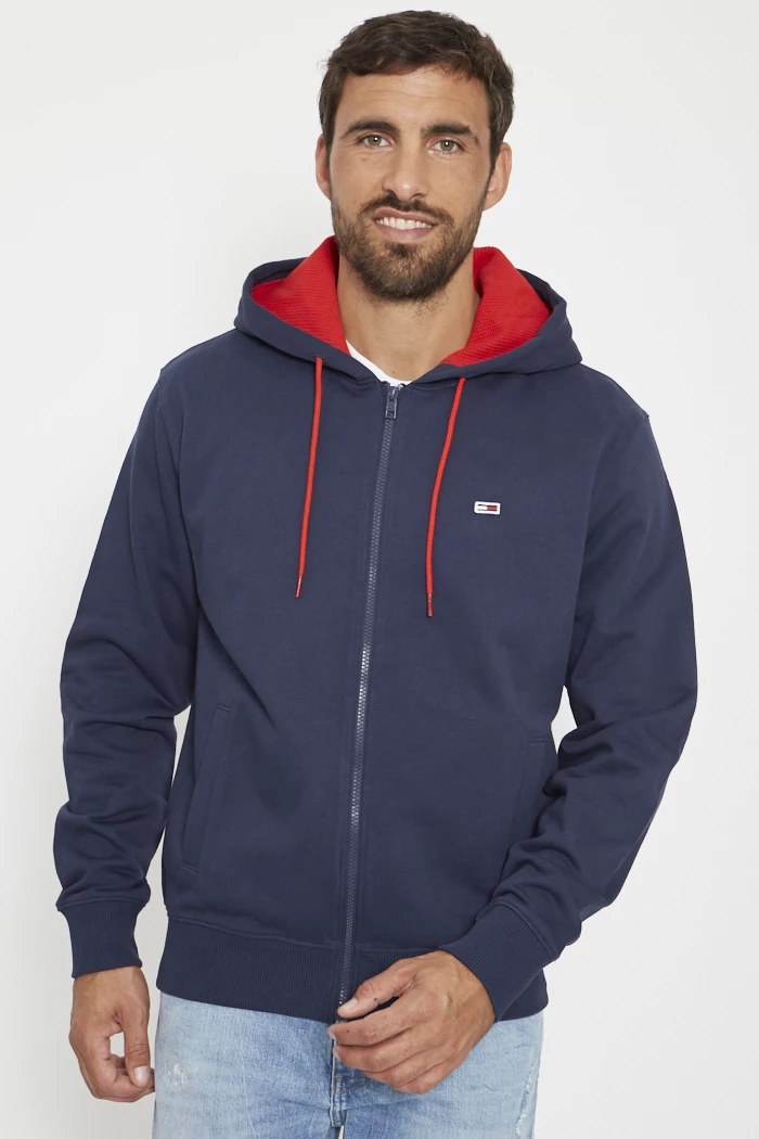 Sweat à capuche zippé homme tommy hilfiger