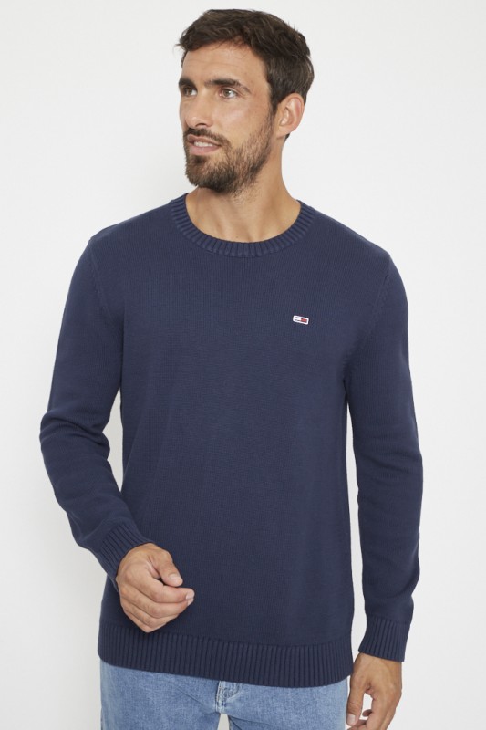 Pull bleu en maille