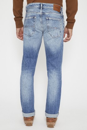 Jeans slim Scanton bleu délavé