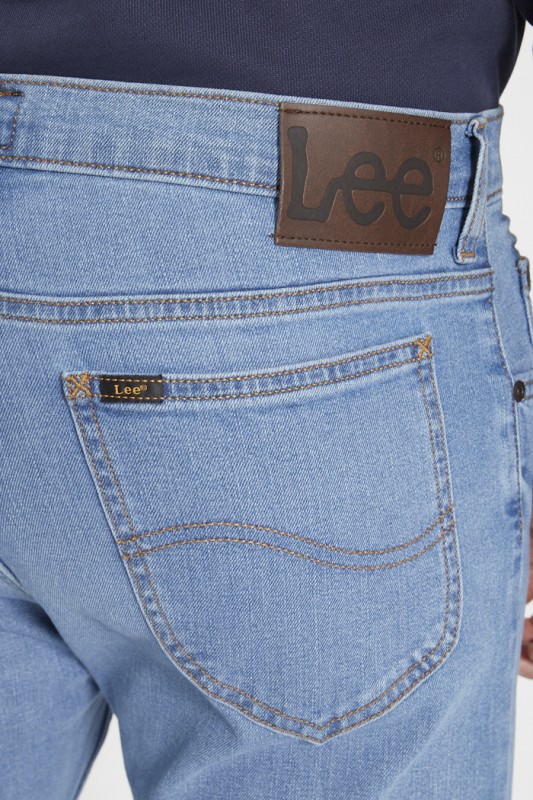Jeans coupe slim Rider bleu délavé Lee