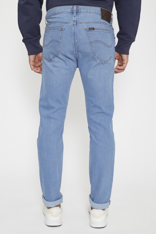 Jeans coupe slim Rider bleu délavé Lee