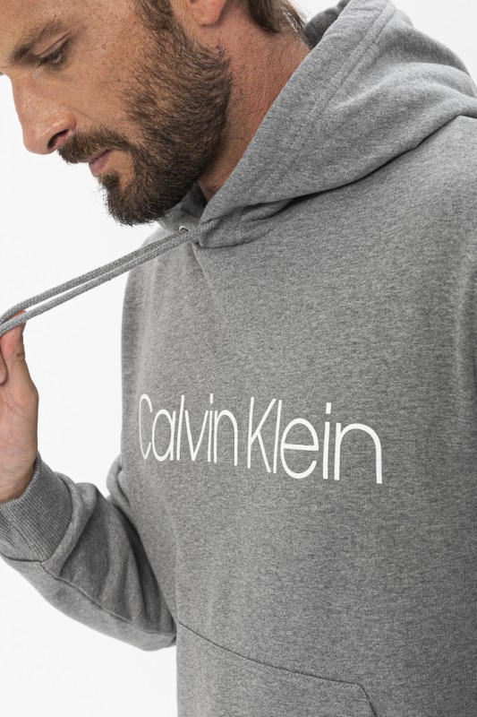 Sweat gris à capuche