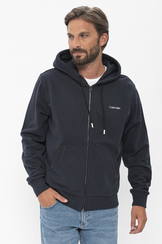 Sweat zippé bleu