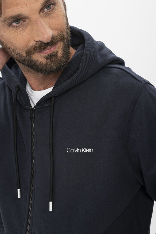 Sweat zippé bleu