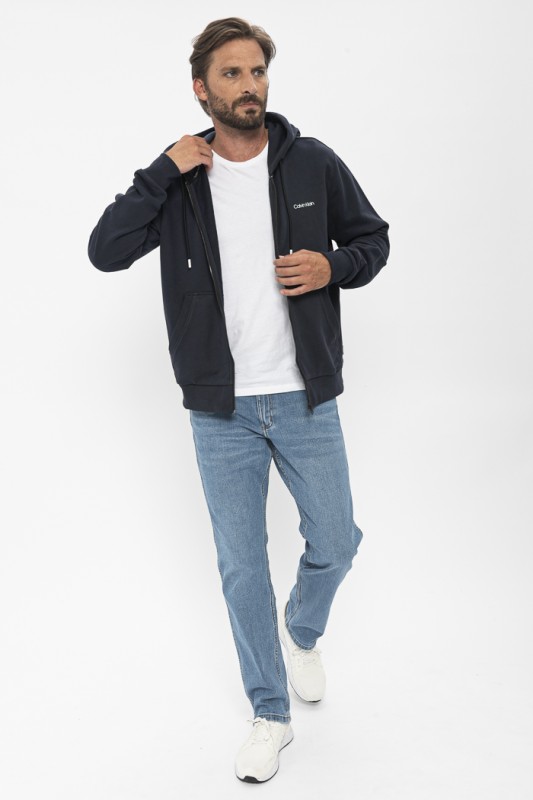 Sweat zippé bleu