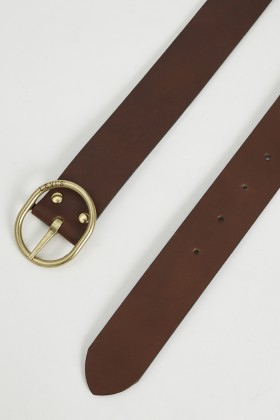 Ceinture en cuir marron