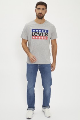 T-shirt gris imprimé