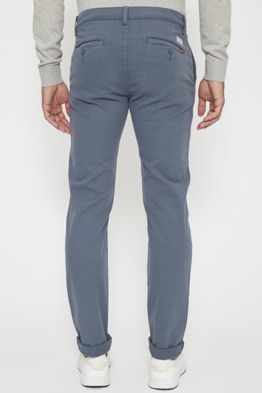 Pantalon chino bleu