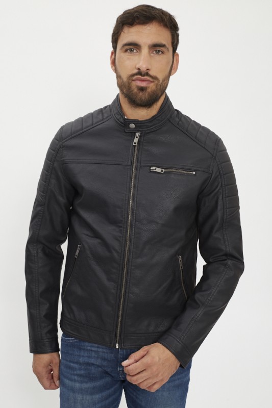 Veste noire simili cuir