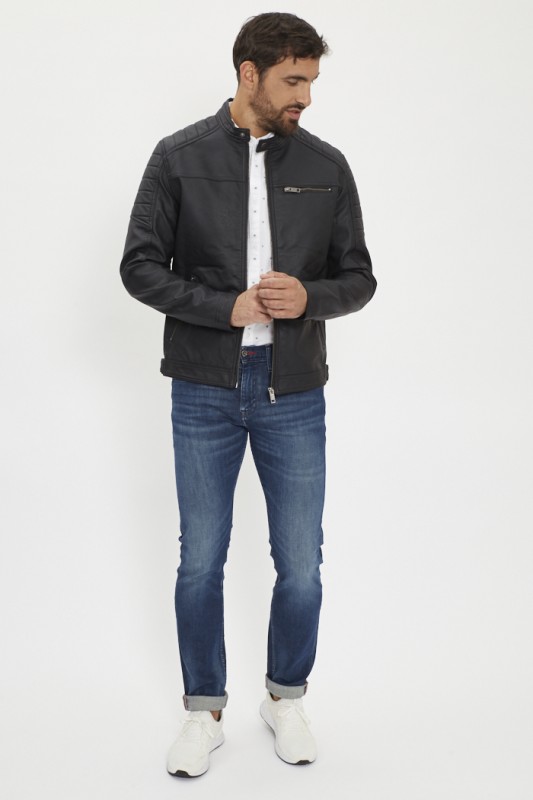 Veste noire simili cuir