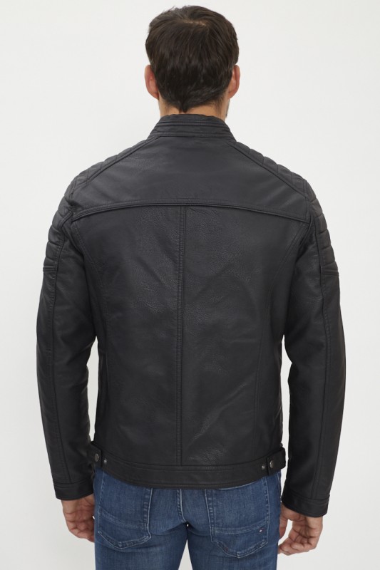 Veste noire simili cuir