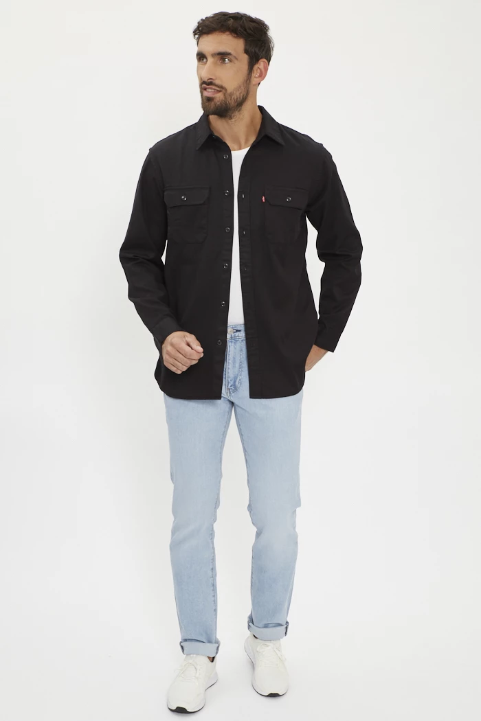 Chemise jean on sale levis noir homme