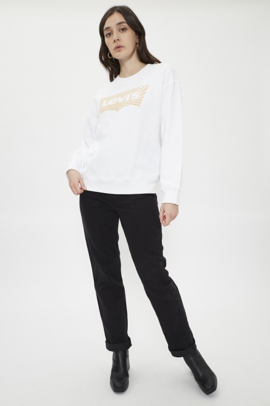 sweat blanc imprimé