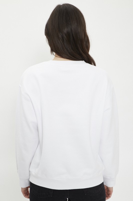 sweat blanc imprimé