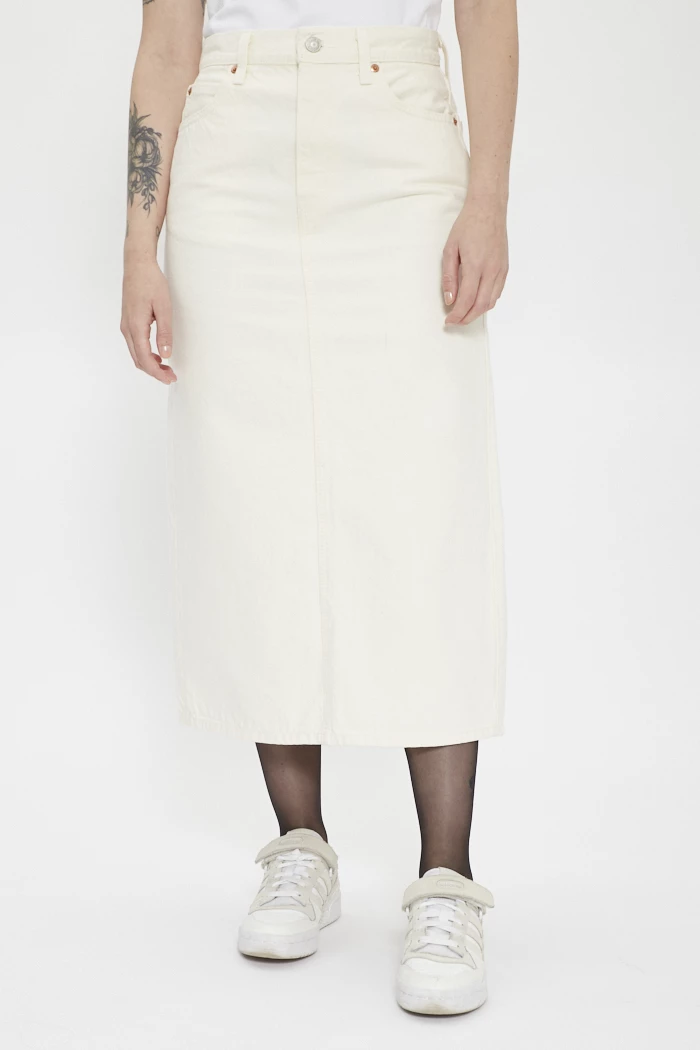 Jupe en jean blanche clearance levis