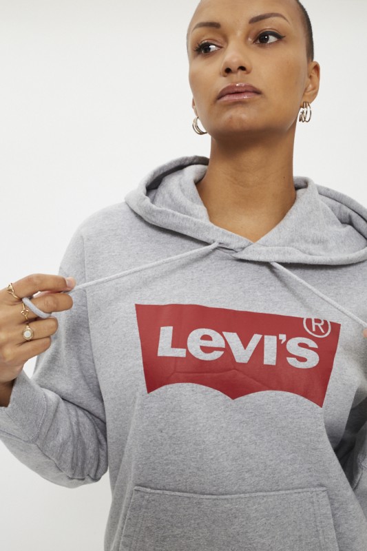 Sweat à capuche gris