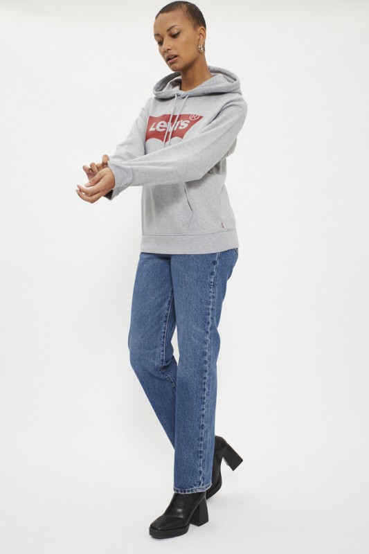 Sweat à capuche gris