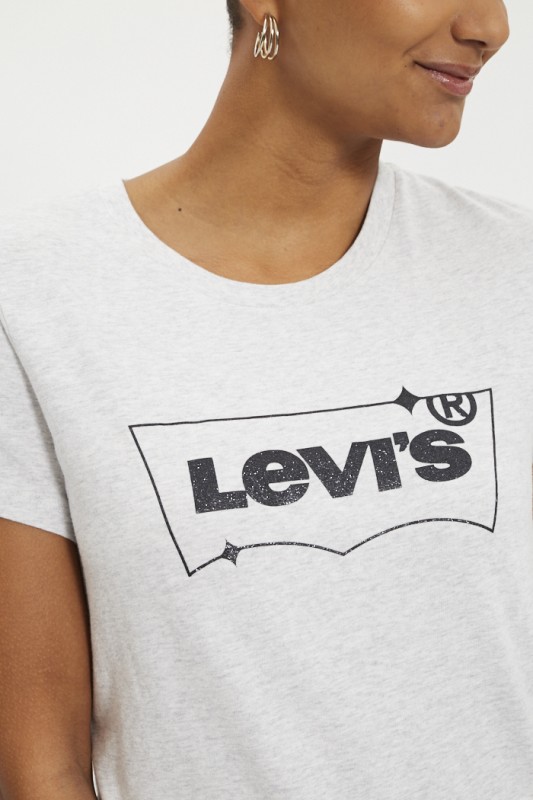 T-shirt gris imprimé