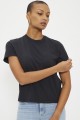 T-shirt noir crop