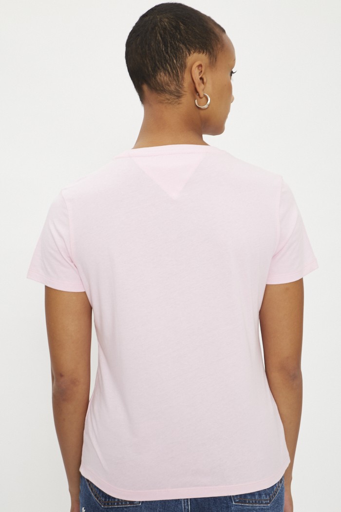 T-shirt Femme White Stuff - Blanc à Broderie Rose - Taille UK 10 - Occasion Très Bon état