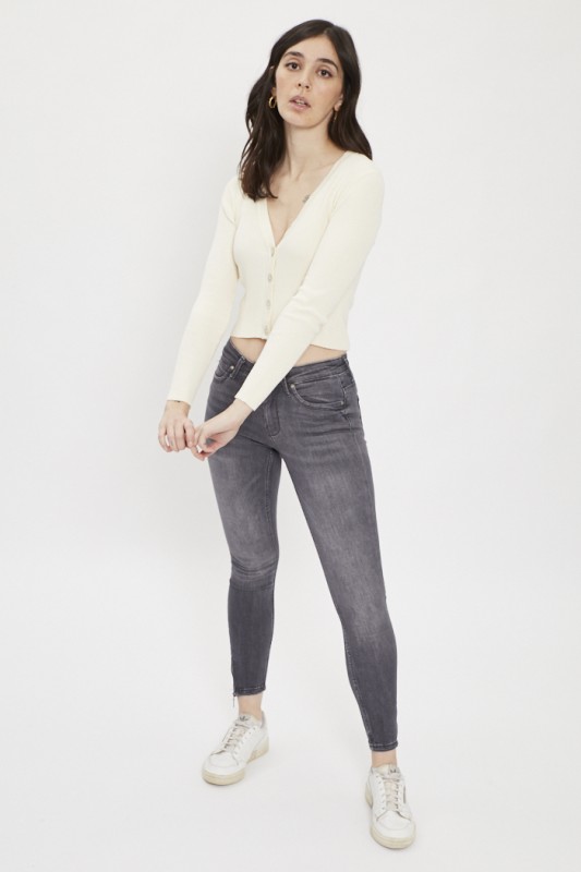 Jeans skinny gris