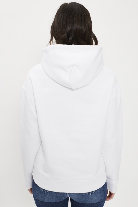 Sweat à capuche blanc