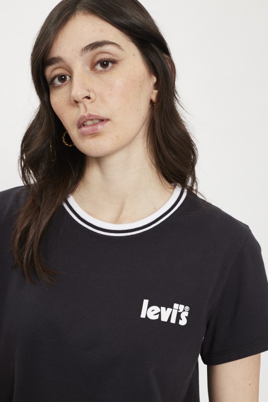 T-shirt noir imprimé