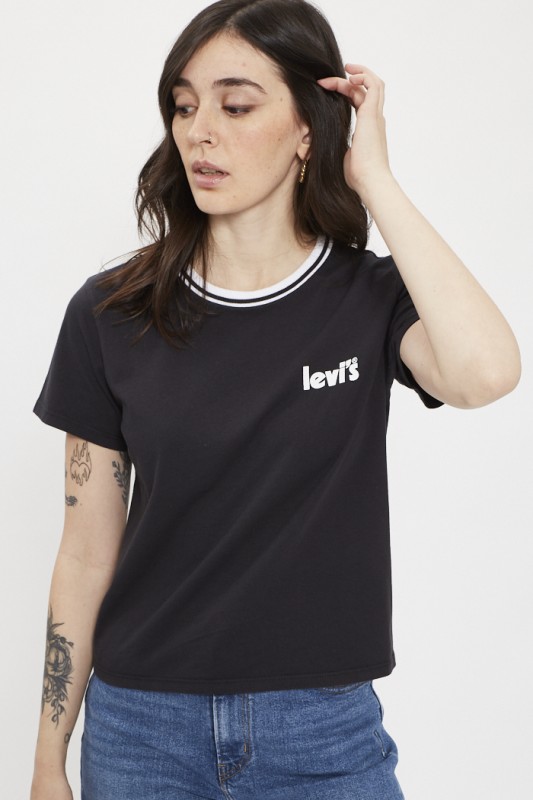 T-shirt noir imprimé