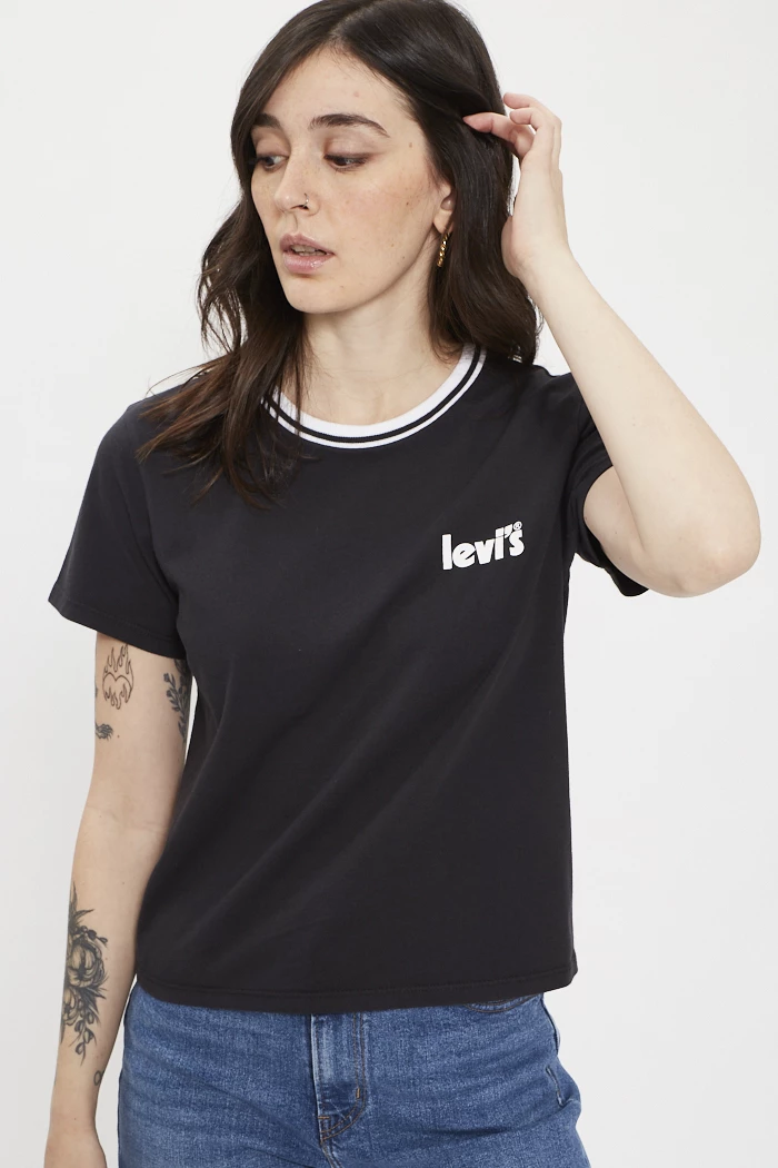 T shirt noir imprime Levi s Destock Jeans