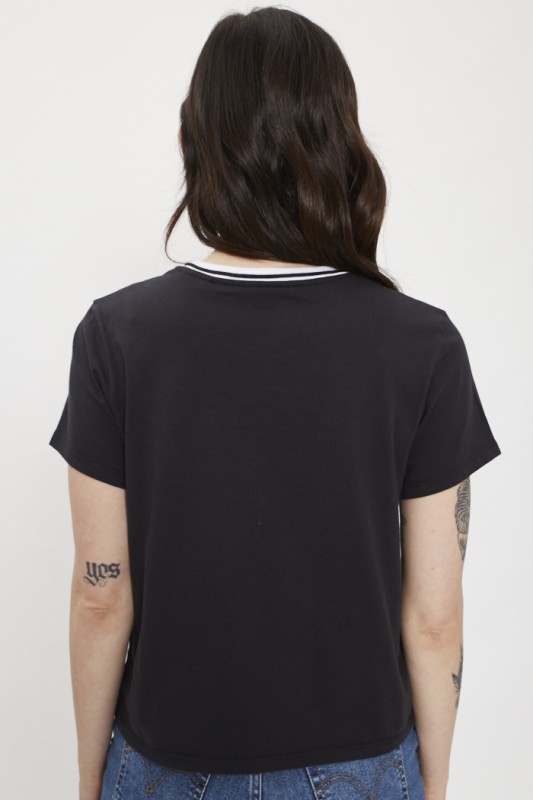 T-shirt noir imprimé