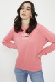 Sweat rose imprimé