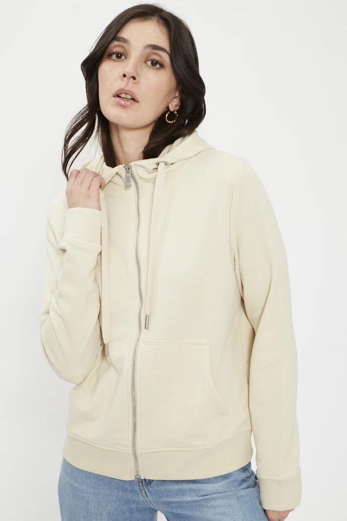 Pull à Capuche Femme Junior Beige/crème Hooked Up - Taille S, Neuf Avec étiquettes