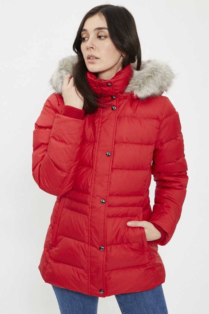 tommy hilfiger parka rouge