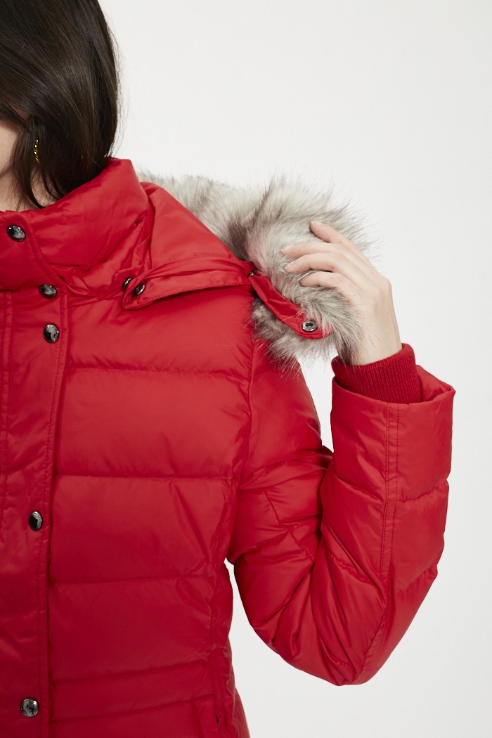 manteau doudoune rouge