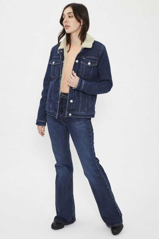Veste sherpa en jean