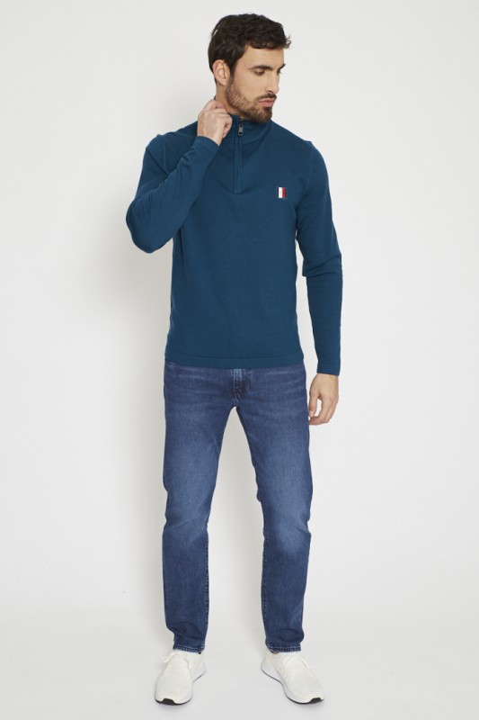 Pull col zippé