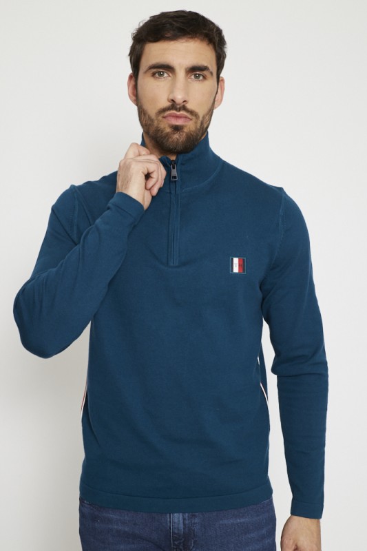 Pull col zippé
