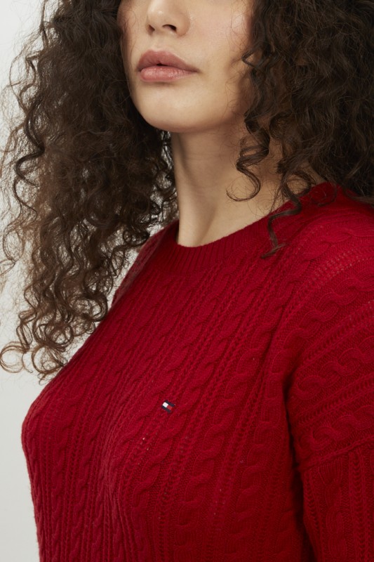 Pull en maille torsadée