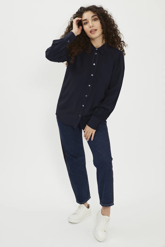 Chemise bleu tommy hilfiger femme outlet