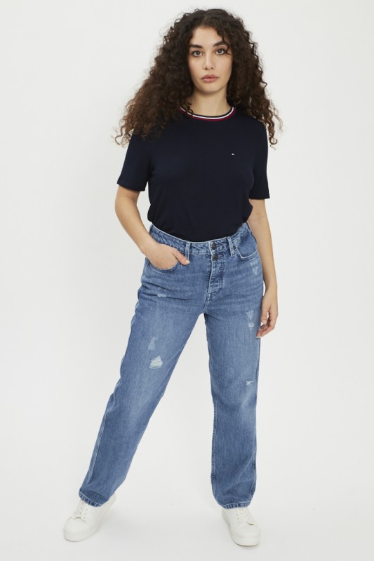 Jeans droit cropped