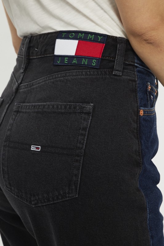 Jeans droit bicolore
