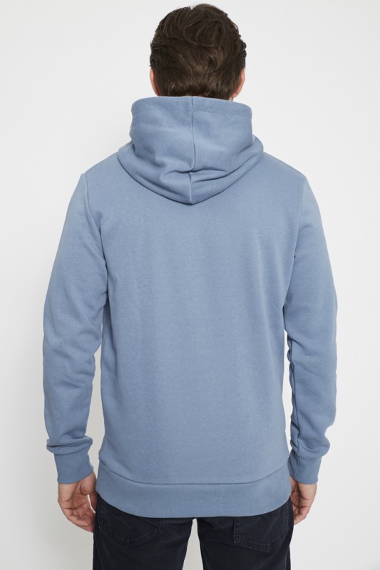 Sweat bleu à capuche