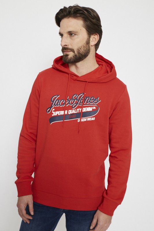 Sweat rouge imprimé