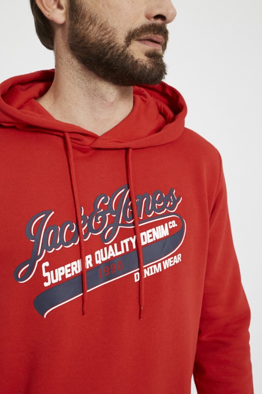 Sweat rouge imprimé