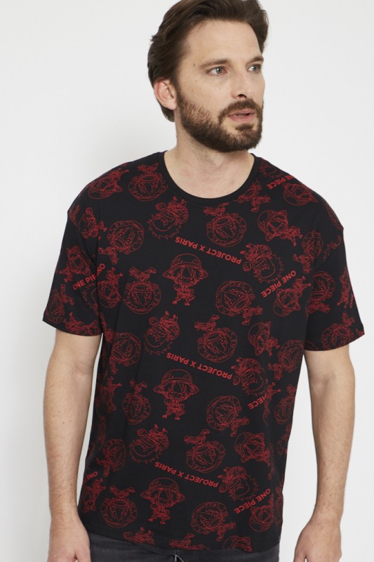 T-shirt noir One Piece