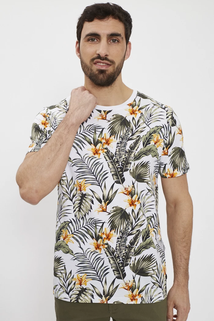 T-shirt imprimé tropical Jack & Jones