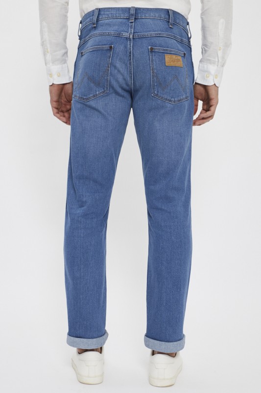 Jeans droit délavé