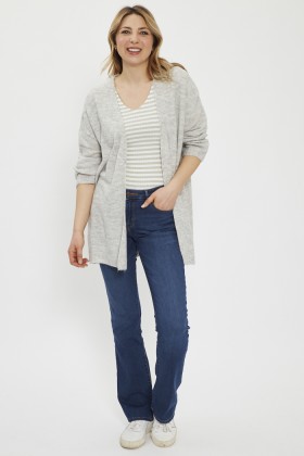 Gilet long gris