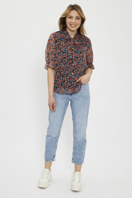 Jeans droit bleu délavé Carol Acid Light femme Lee